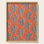 Sonora - red, pink, black, and white  Serving Tray Gallery Image 1