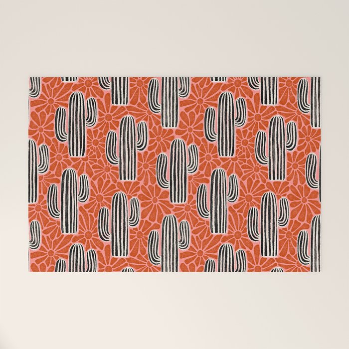 Sonora - red, pink, black, and white  Welcome Mat Gallery Image 1