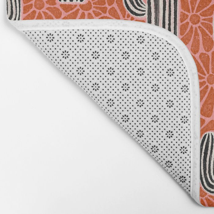 Sonora - red, pink, black, and white  Bath Mat Gallery Image 2
