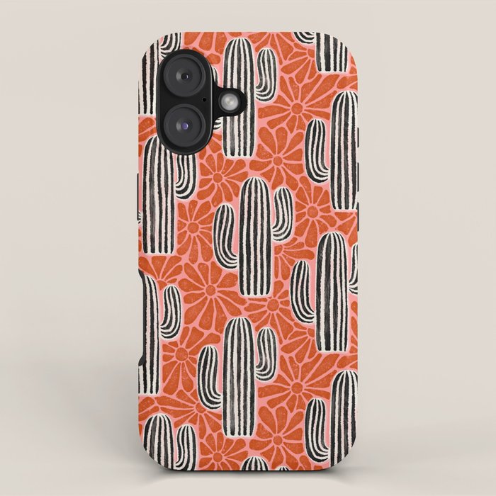 Sonora - red, pink, black, and white  iPhone Case Gallery Image 1