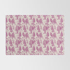 Magenta Bigfoot / Sasquatch Toile de Jouy Rug Gallery Image 2