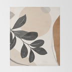 Abstract Art /Minimal Plant 22 Throw Blanket Gallery Image 2