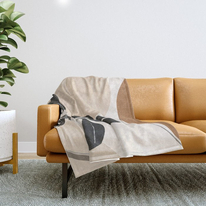 Abstract Art /Minimal Plant 22 Throw Blanket Gallery Image 1