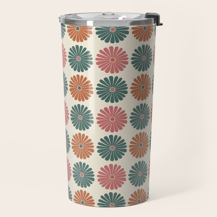 Retro Summer Daisies IX Travel Mug Gallery Image 2