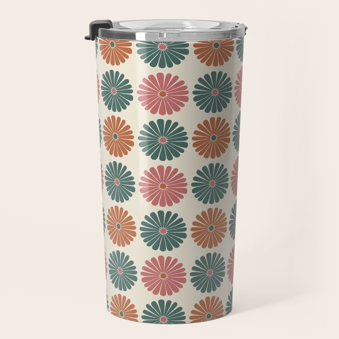 Retro Summer Daisies IX Travel Mug Gallery Image 3