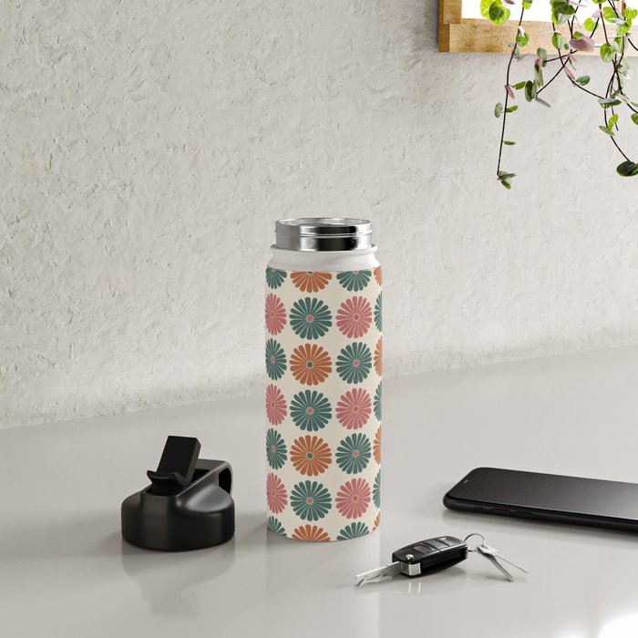 Retro Summer Daisies IX Water Bottle Gallery Image 4