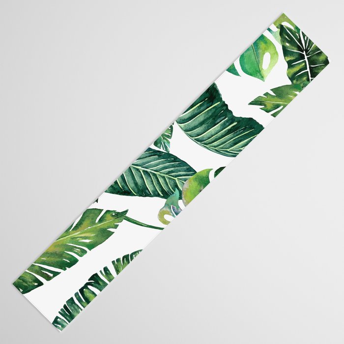 Jungle Leaves, Banana, Monstera #society6 Table Runner Gallery Image 3