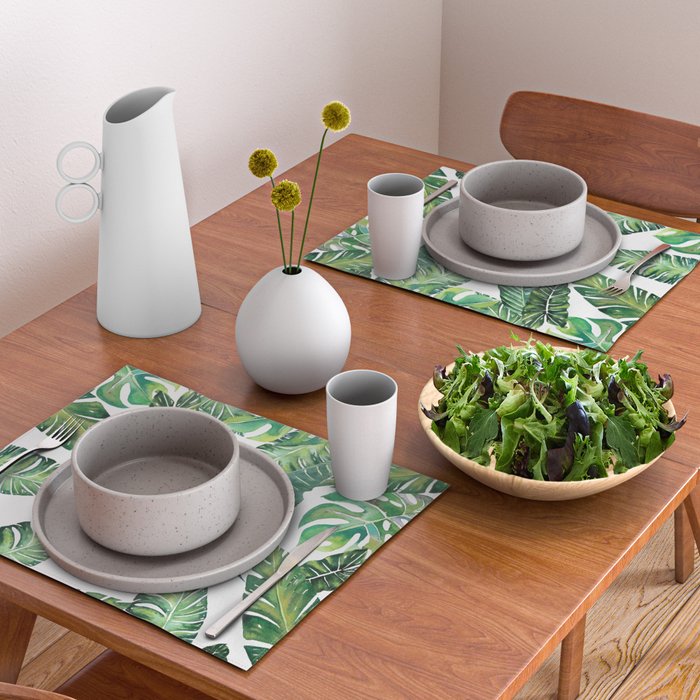 Jungle Leaves, Banana, Monstera #society6 Placemat Gallery Image 2