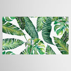 Jungle Leaves, Banana, Monstera #society6 Tablecloth Gallery Image 2