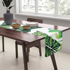 Jungle Leaves, Banana, Monstera #society6 Table Runner Gallery Image 2