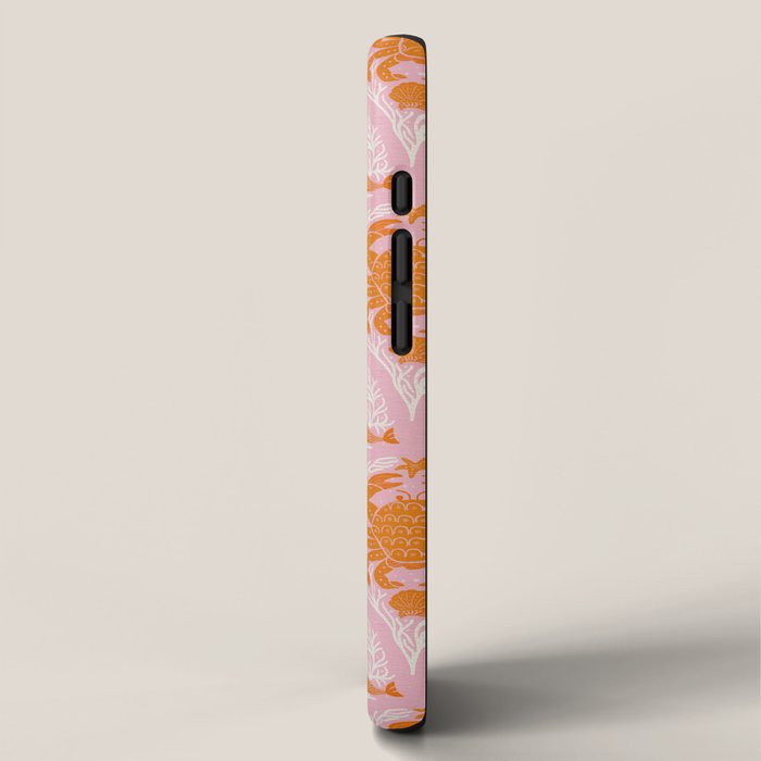 Orange Crab On Pink Pattern iPhone Case Gallery Image 2