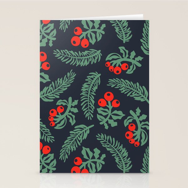 Christmas Greenery Stationery Card Gallery Image 2