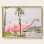 Pink Dinosaur | Cabazon Dinosaurs in Palm Springs California | Brontosaurus Love You Serving Tray Gallery Image 1