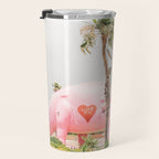Pink Dinosaur | Cabazon Dinosaurs in Palm Springs California | Brontosaurus Love You Travel Mug Gallery Image 3