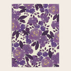 Elegant ivory gold lavender purple watercolor floral  Poster Gallery Image 4