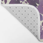 Elegant ivory gold lavender purple watercolor floral  Bath Mat Gallery Image 2