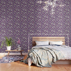 Elegant ivory gold lavender purple watercolor floral  Wallpaper Gallery Image 3