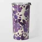 Elegant ivory gold lavender purple watercolor floral  Travel Mug Gallery Image 2
