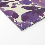Elegant ivory gold lavender purple watercolor floral  Welcome Mat Gallery Image 2