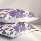 Elegant ivory gold lavender purple watercolor floral  Pillow Sham Gallery Image 3