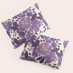 Elegant ivory gold lavender purple watercolor floral  Pillow Sham Gallery Image 3