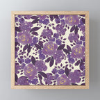Elegant ivory gold lavender purple watercolor floral  Mini Art Print Gallery Image 1