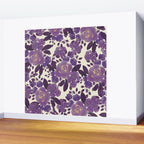 Elegant ivory gold lavender purple watercolor floral  Wall Mural Gallery Image 2