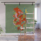 Dragon Dance Among the Blossoms Wall Mural Gallery Image 1