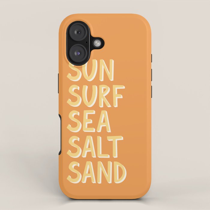 Sun Surf Sea Salt Sand Hand Lettering iPhone Case Gallery Image 1
