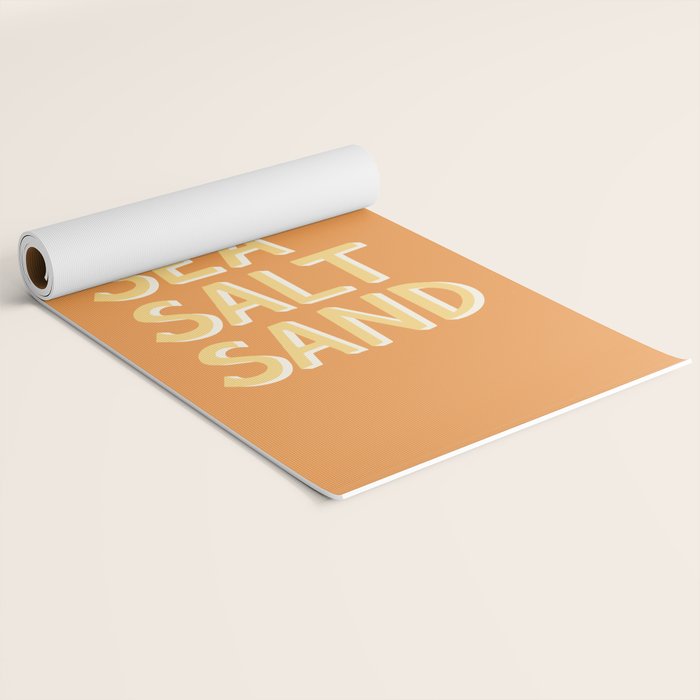 Sun Surf Sea Salt Sand Hand Lettering Yoga Mat Gallery Image 2
