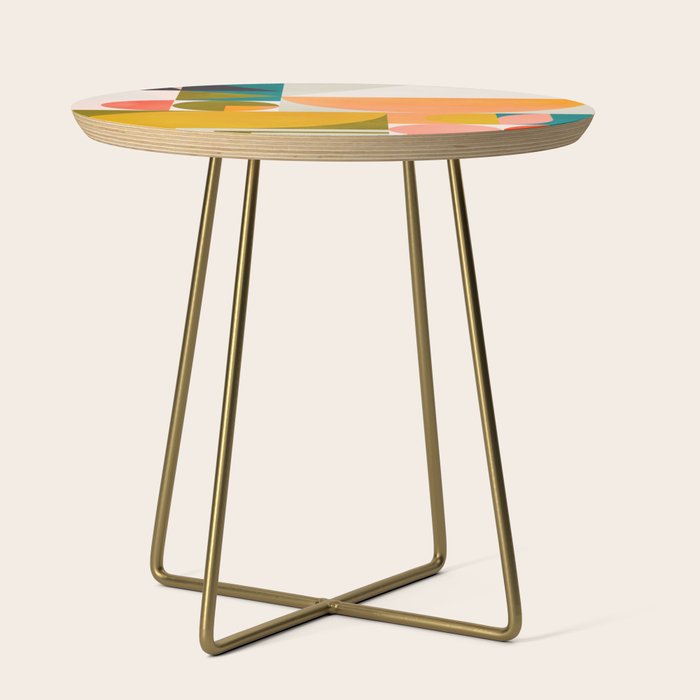 mid century geometry abstract shapes bauhaus 2 Side Table Gallery Image 1