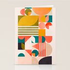 mid century geometry abstract shapes bauhaus 2 Stationery Card Gallery Image 2