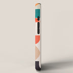 mid century geometry abstract shapes bauhaus 2 iPhone Case Gallery Image 2