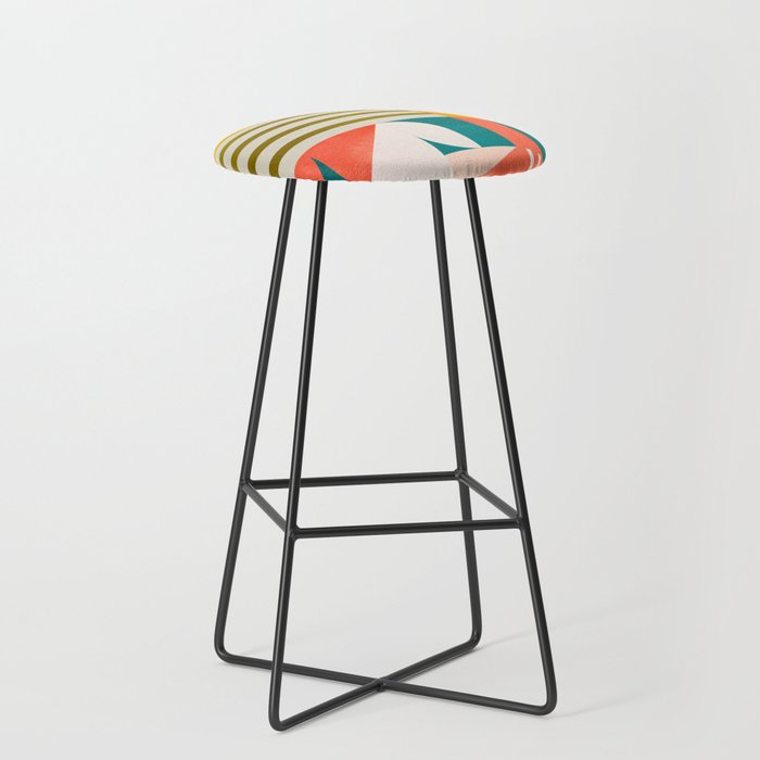 mid century geometry abstract shapes bauhaus 2 Stool Gallery Image 1