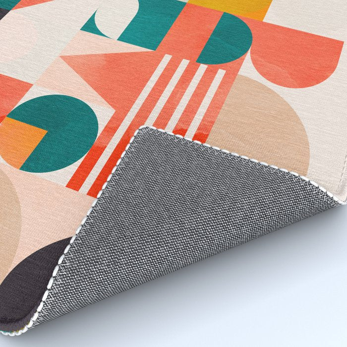 mid century geometry abstract shapes bauhaus 2 Rug Gallery Image 4