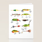 Vintage Fishing Lures Stationery Card Gallery Image 2