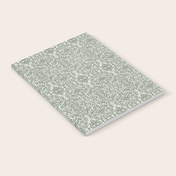 Vintage Green Spirals Notebook Gallery Image 2