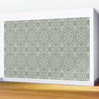 Vintage Green Spirals Wall Mural Gallery Image 2