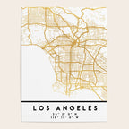 LOS ANGELES CALIFORNIA CITY STREET MAP ART Poster Gallery Image 4