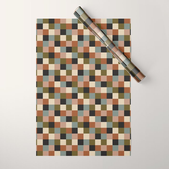 Bold Colorful Checks Pattern - Small II Wrapping Paper Gallery Image 1
