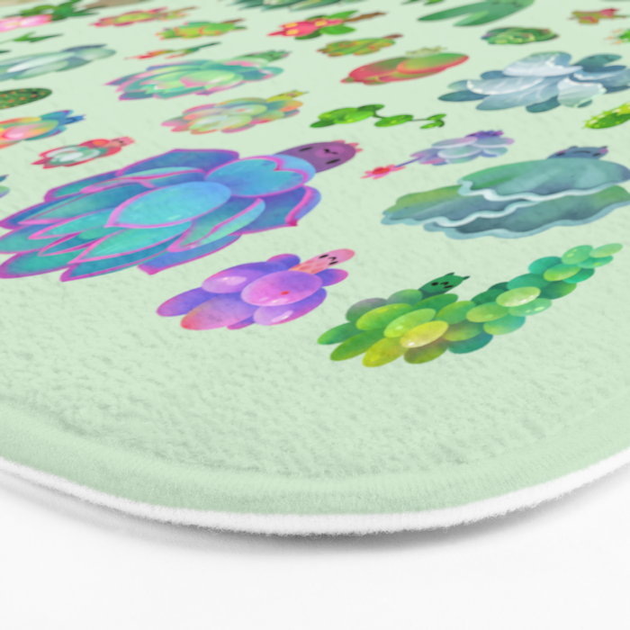 Baby succulents - mix (green) Bath Mat Gallery Image 3