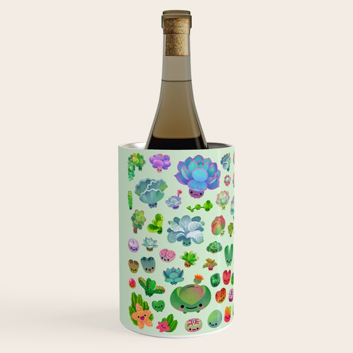 Baby succulents - mix (green) Wine Chiller Gallery Image 2