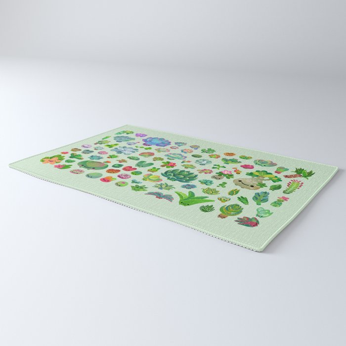 Baby succulents - mix (green) Rug Gallery Image 3