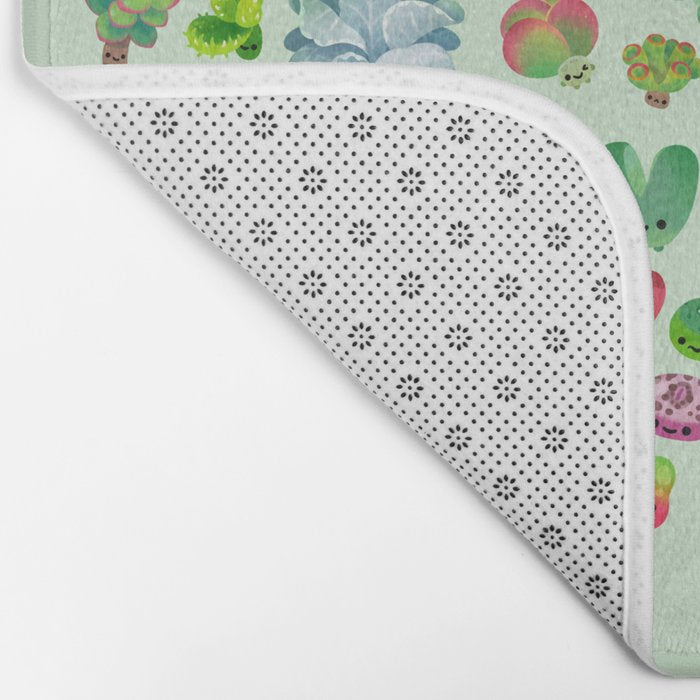 Baby succulents - mix (green) Bath Mat Gallery Image 2