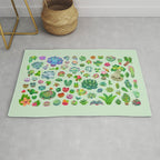 Baby succulents - mix (green) Rug Gallery Image 1