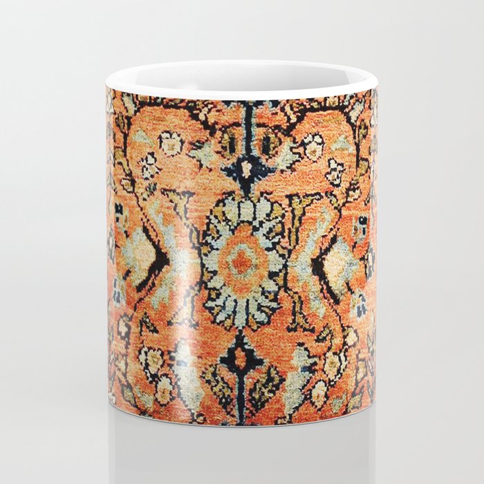 Tabriz Rug Print With Burnt Orange Field Coffee Mug Gallery Image 4