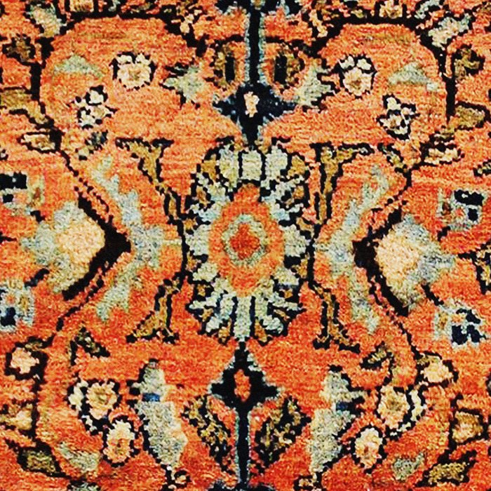 Tabriz Rug Print With Burnt Orange Field Coffee Mug Gallery Image 2