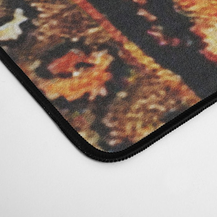 Tabriz Rug Print With Burnt Orange Field Desk Mat Gallery Image 4