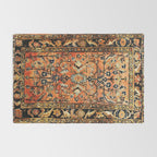 Tabriz Rug Print With Burnt Orange Field Rug Gallery Image 2