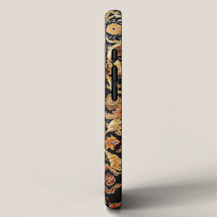 Tabriz Rug Print With Burnt Orange Field iPhone Case Gallery Image 2